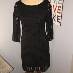 EUC Express 3/4 sleeve bodycon black dress